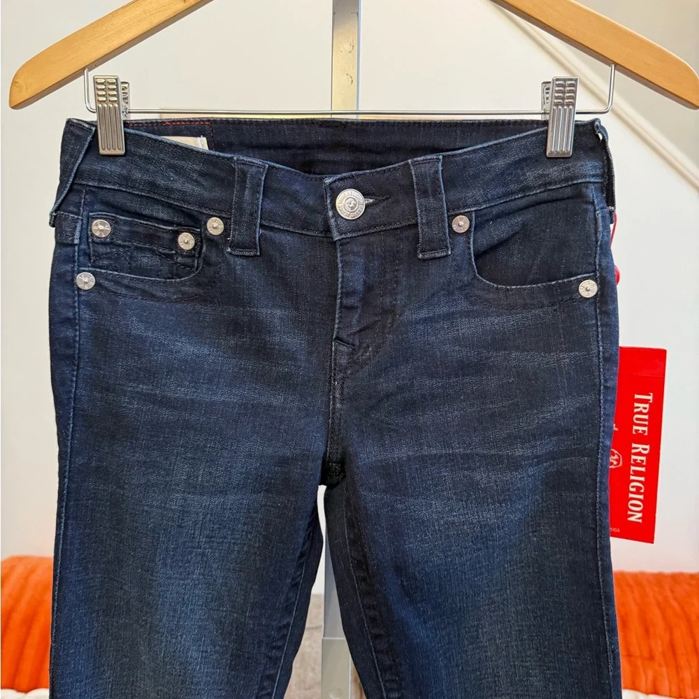 NWT True Religion Women's Stella Skinny Fit Stretch Jeans in Bedazzled